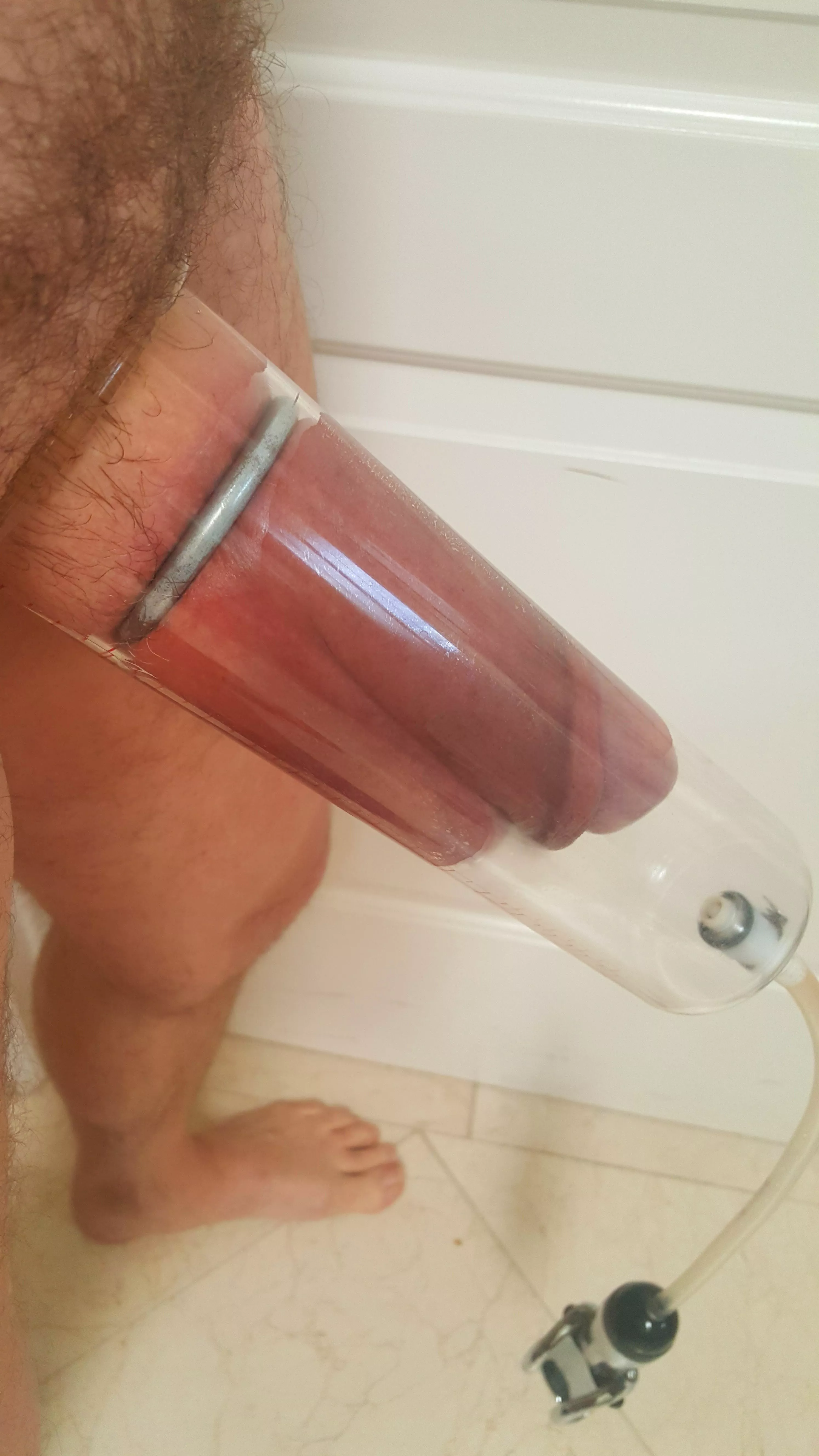 Cock and balls ringed and pumped - 2.5