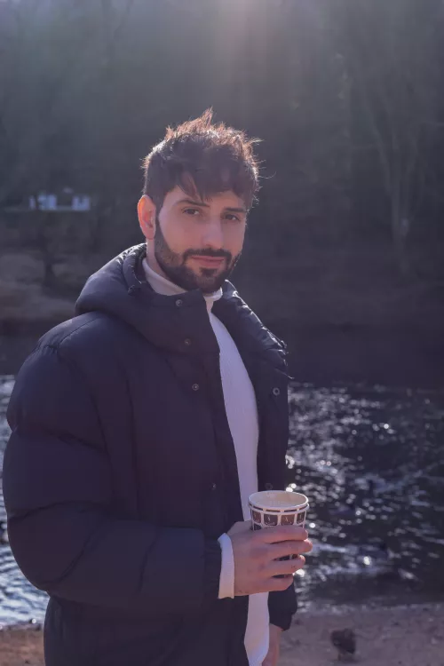 Coffee date by the river
