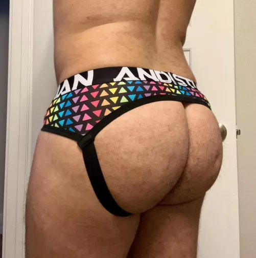 Colorful jock. Holds my cheeks up nicely 😈