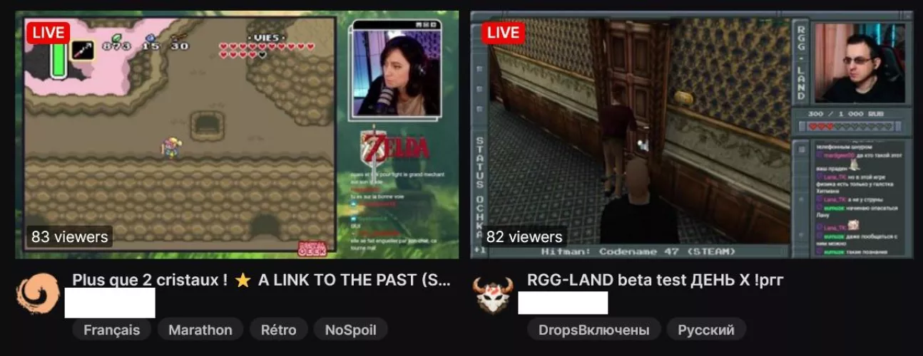 Help identifying the overlay/layout being used in these retro streams?