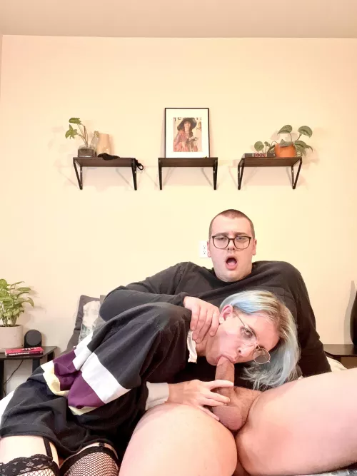 I accidentally nutted in their mouth right when I snapped this shot 😳🤫