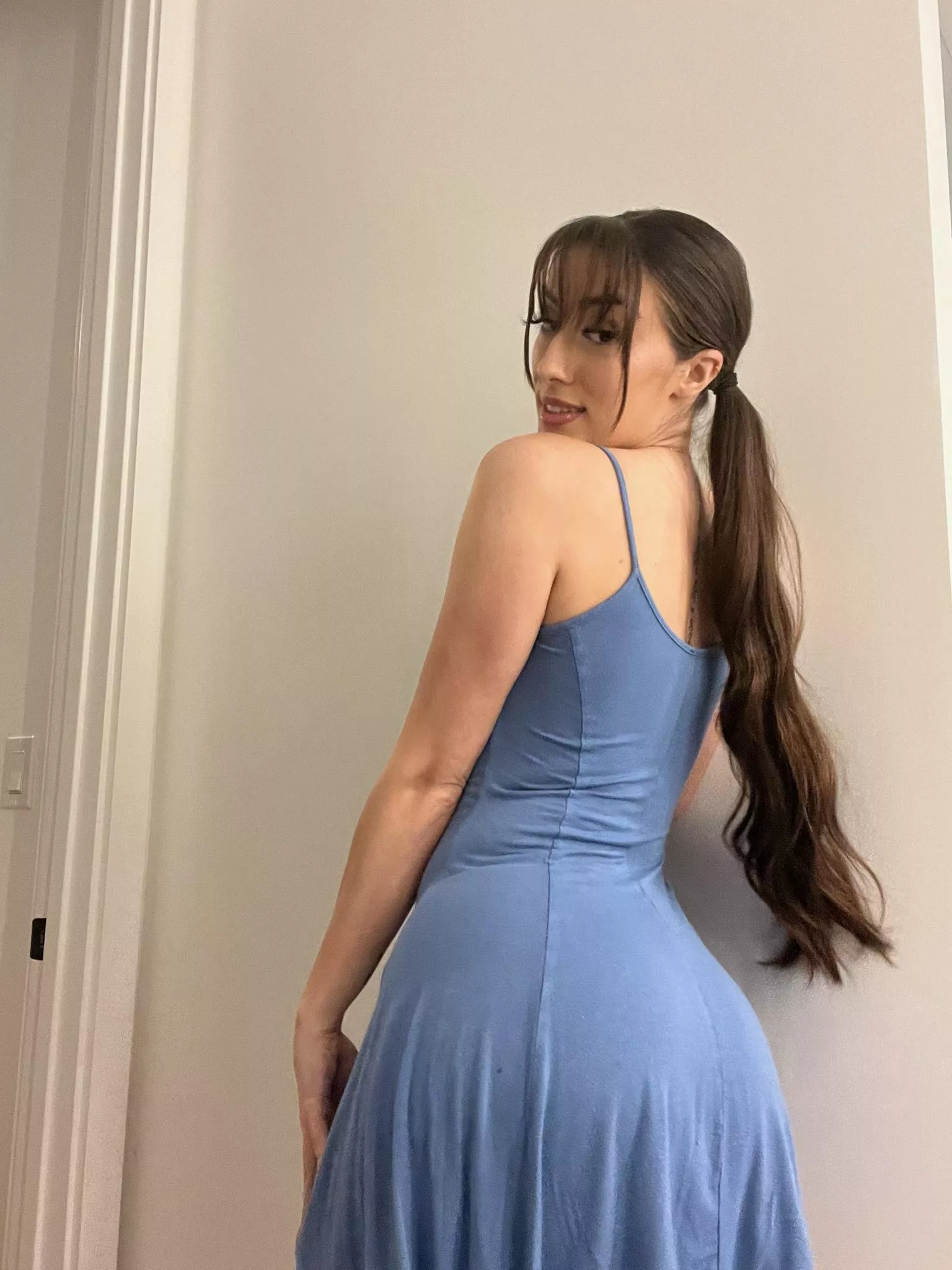 I love how I look sexy in my tight dress