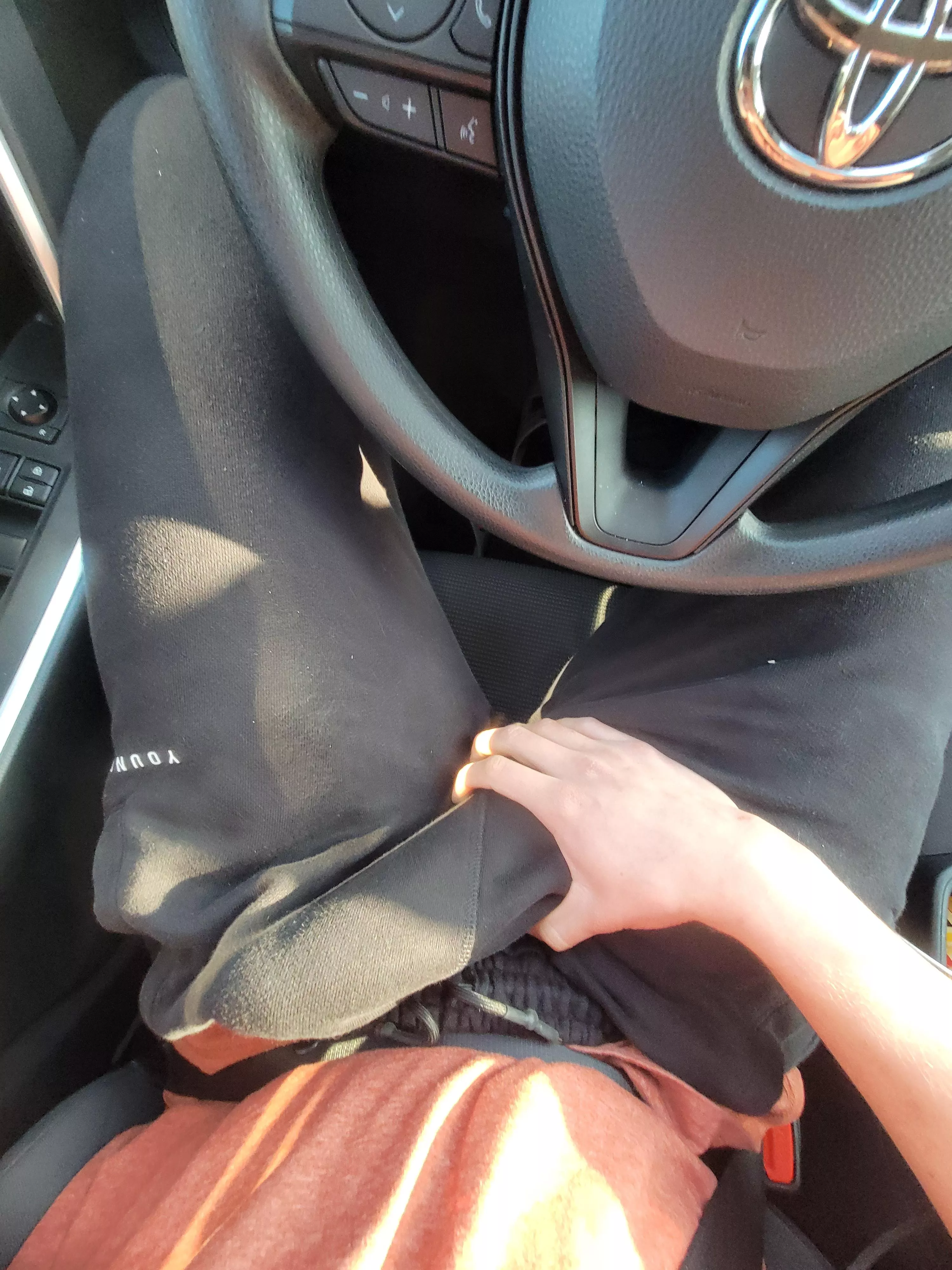 I was in fact, stroking it in traffic