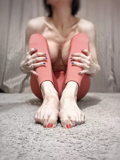 In leggings, as requested