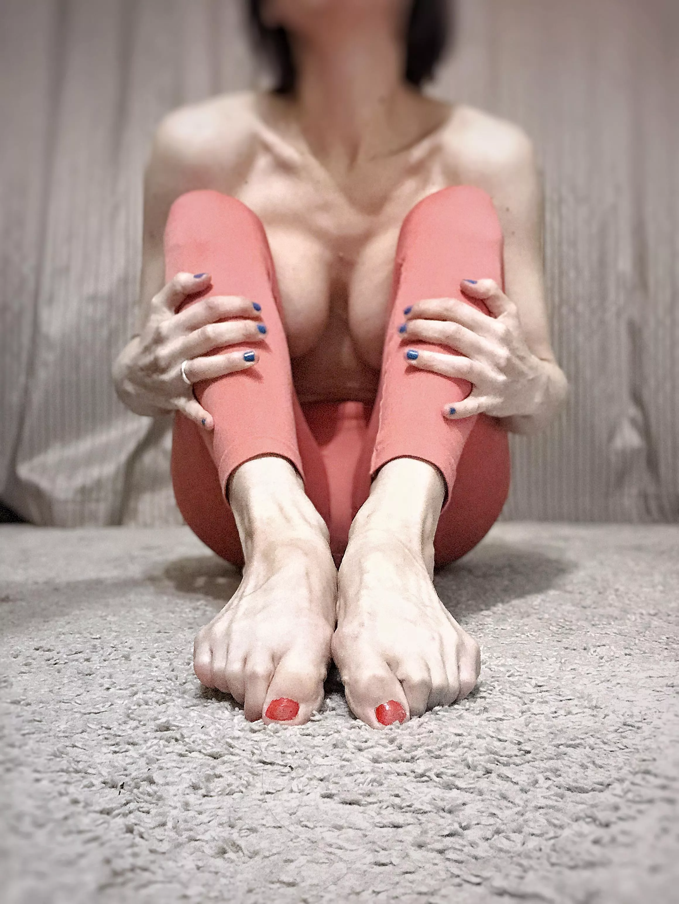 In leggings, as requested