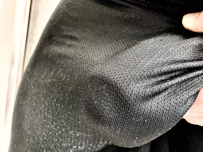 Mesh shorts don’t hide much.