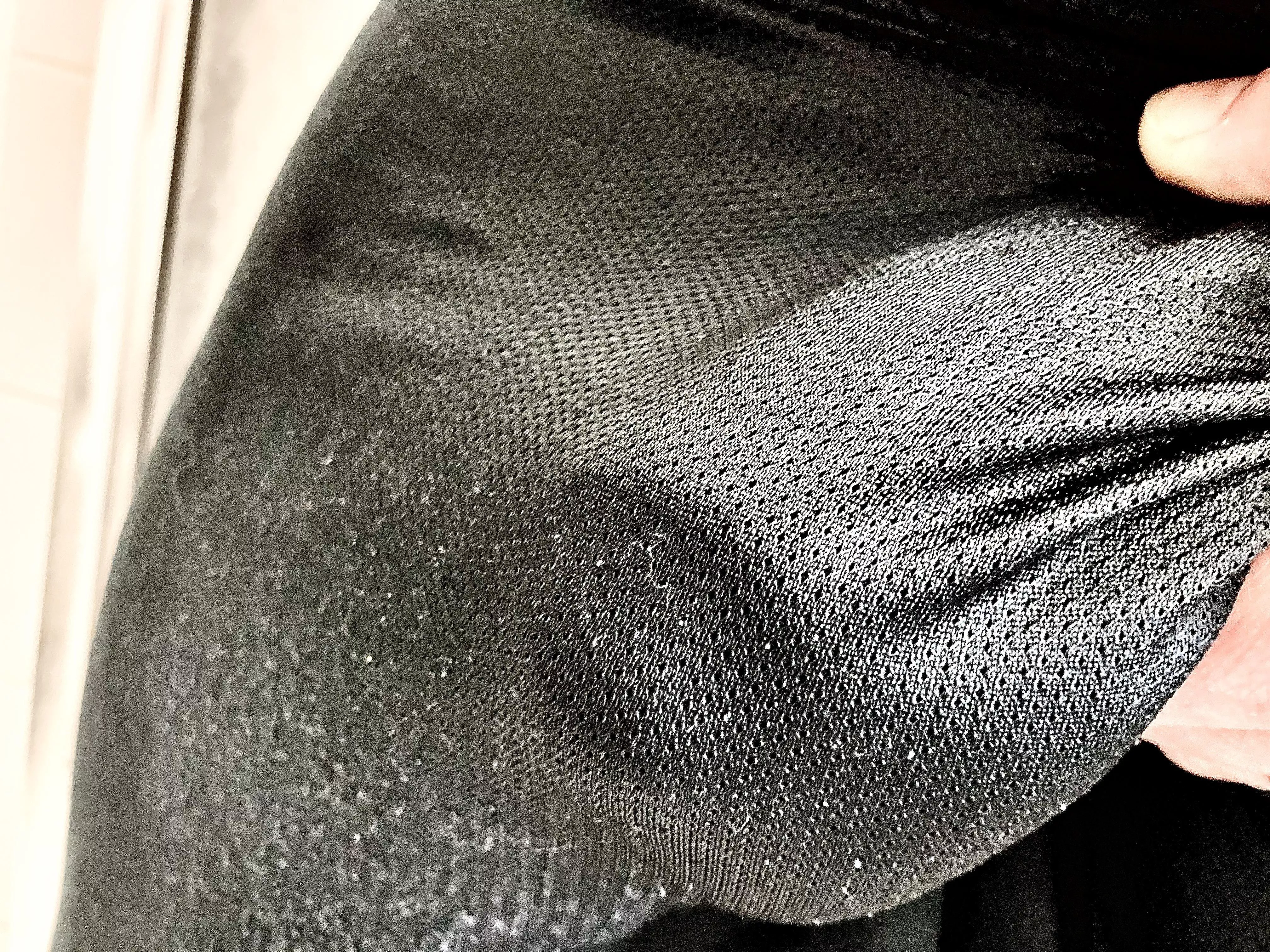 Mesh shorts don’t hide much.