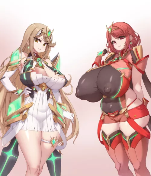 Mythra And Pyra Lewd Bodies (Saikura Noushu) [Xenoblade]