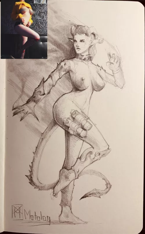 [OC] Posing and drawing tea,work