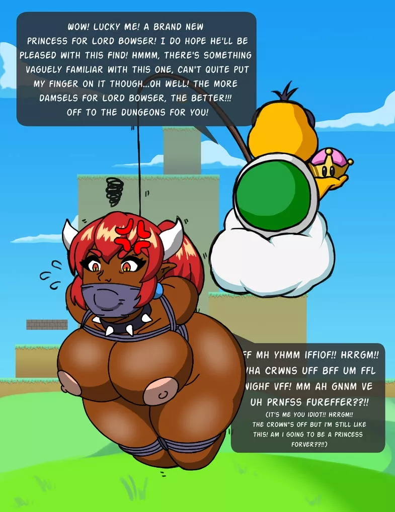 Redraw of Red Bowsette being kidnapped (IbisPaint X)