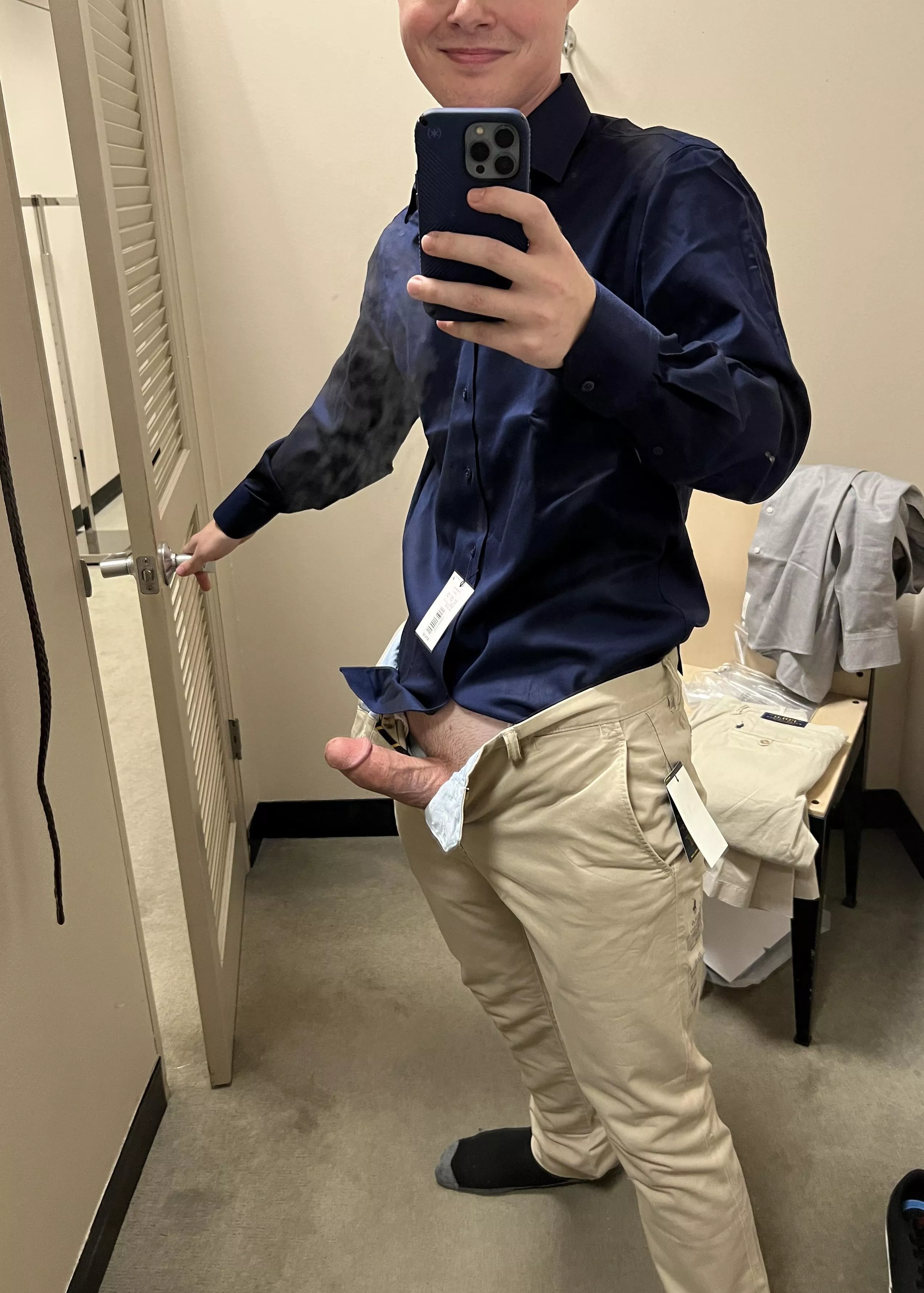 Showing off in a changing room
