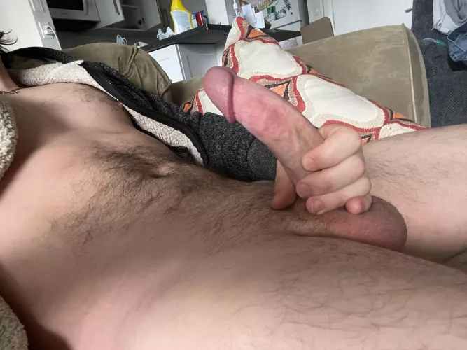 This is what happens every time I think of sharing a massive cock with my gf. I’ve always wanted to take turns being stretched out with her