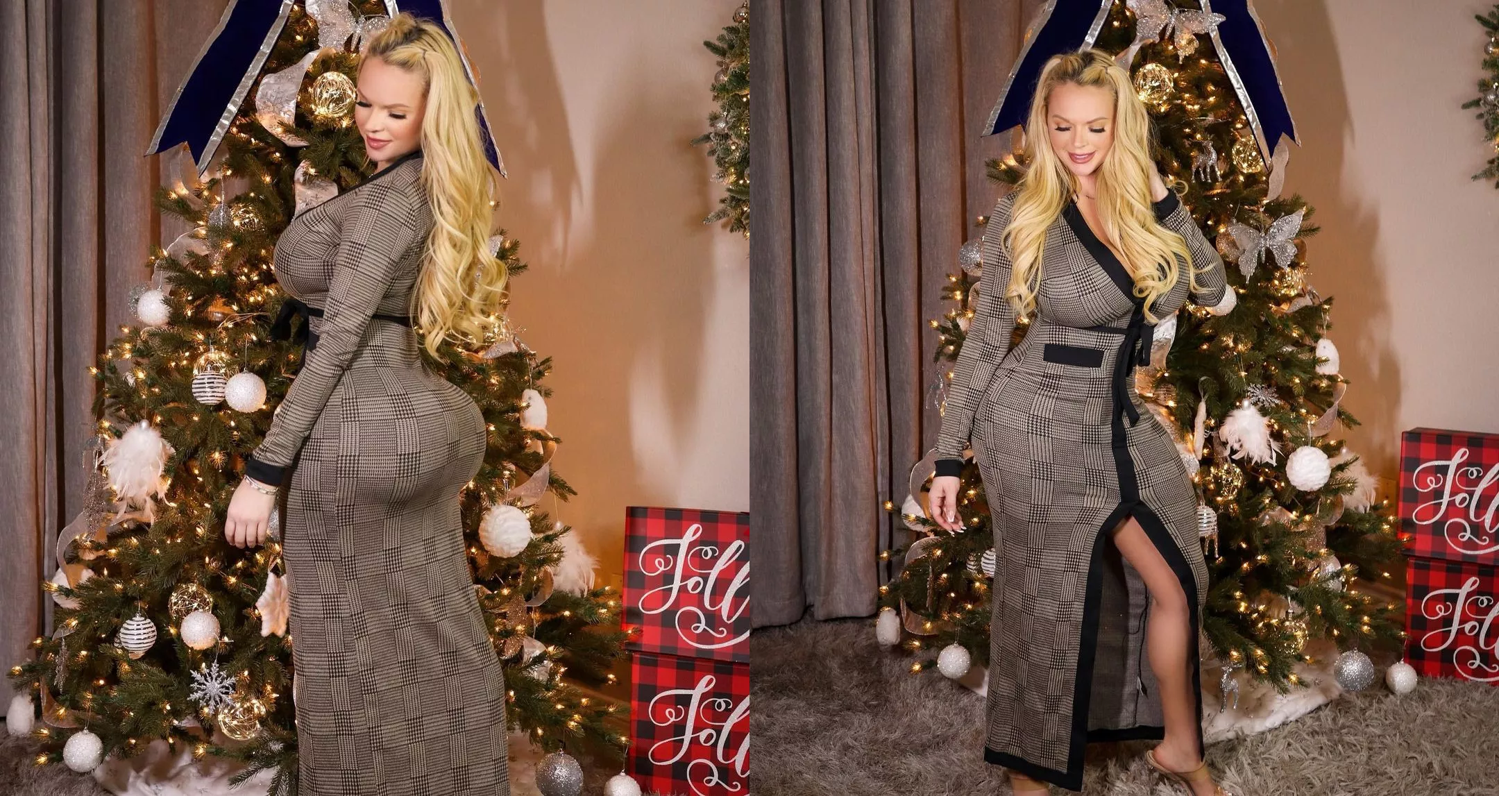 Uber-Thicc Blonde On Christmas