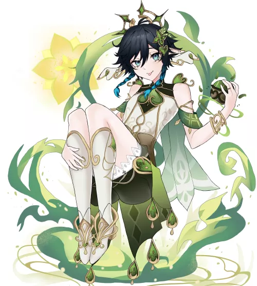 Venti with Nahida's outfit