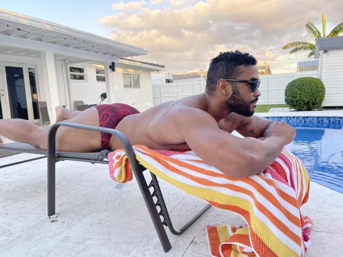 Would you lay by the pool with me?