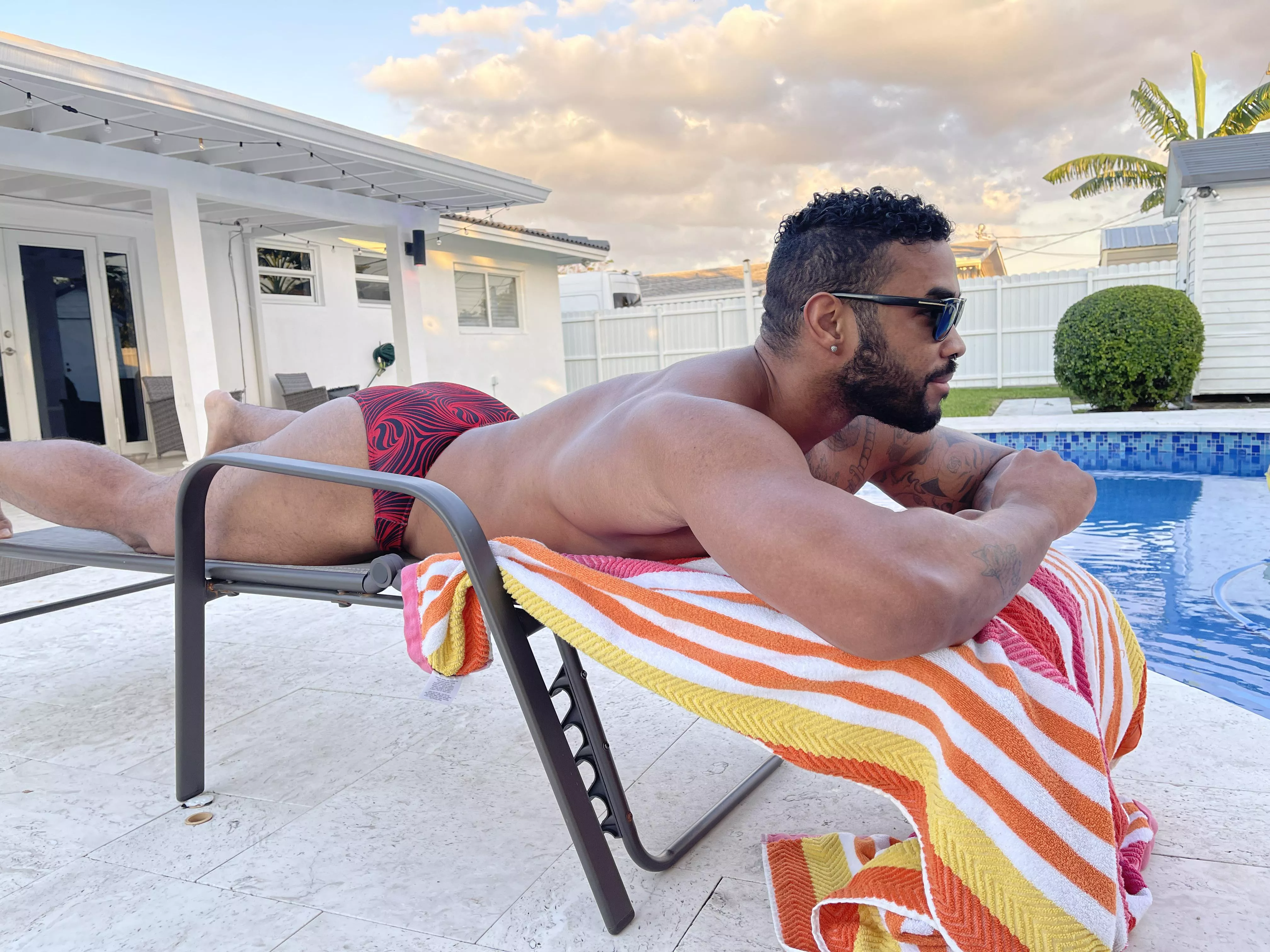 Would you lay by the pool with me?