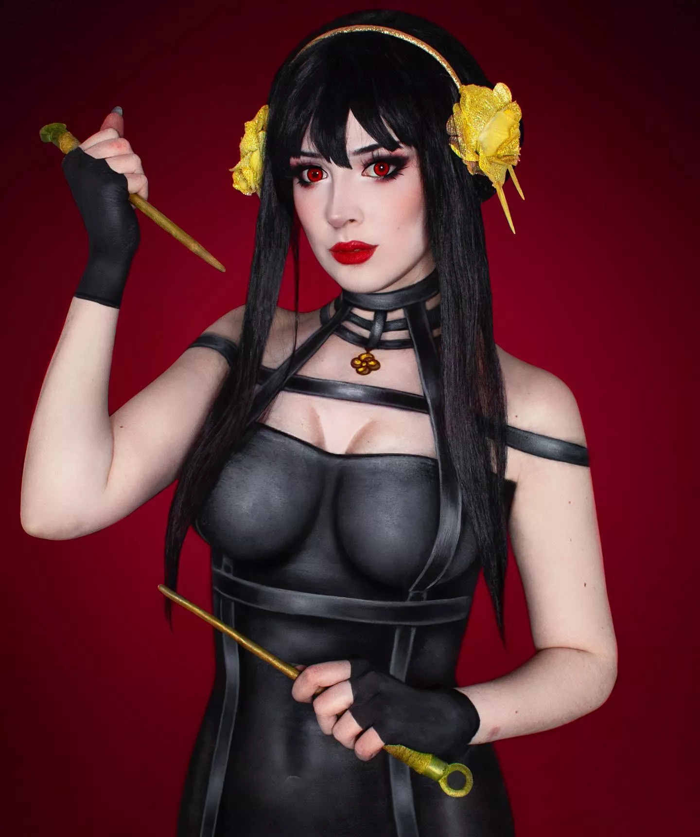 Yor Forger Bodypaint Cosplay by me on myself. What do you think? Clothes are painted - it’s all make-up!