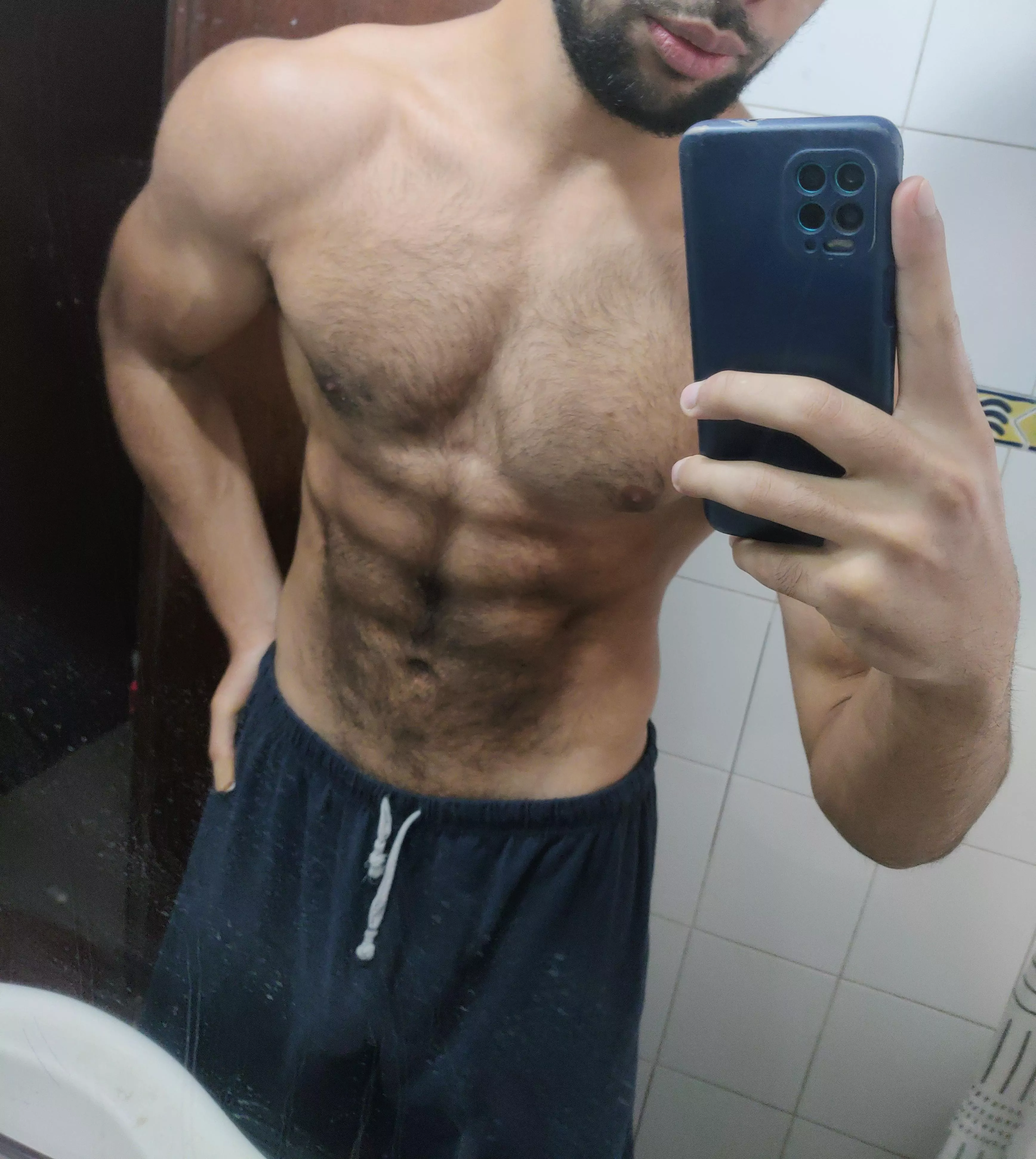 20 ONLY wearing shorts