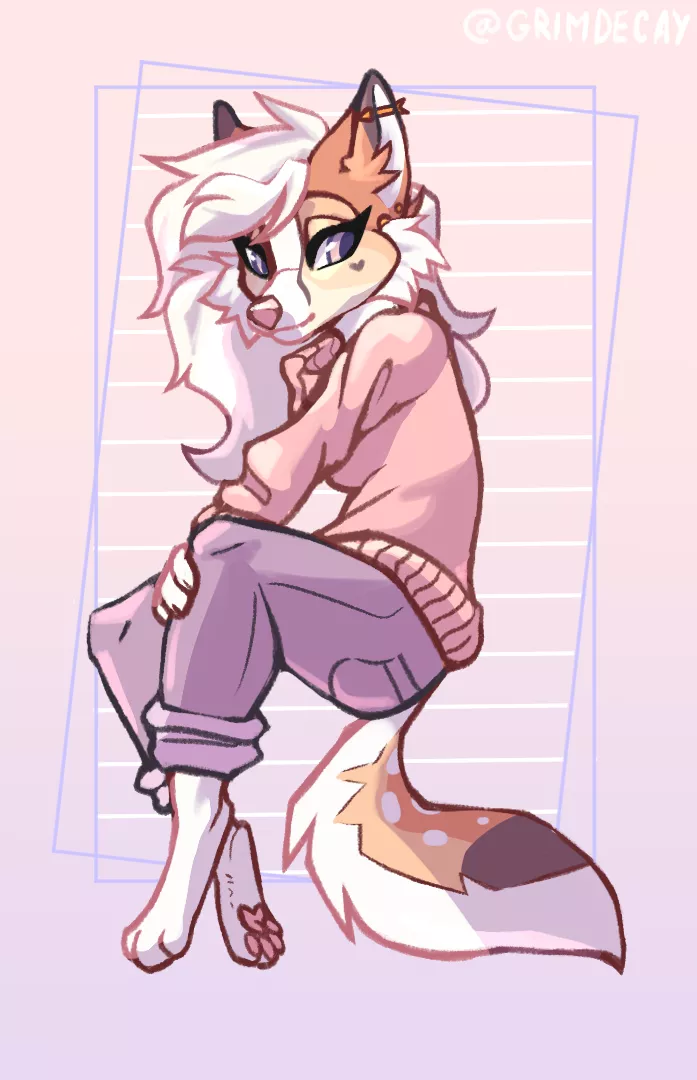 Art trade half! [OC] twitter @ GRIIMDECAY