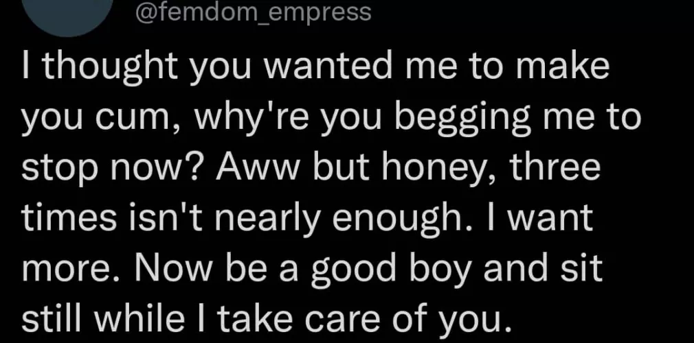 be a good boy for mommy hehe🥰