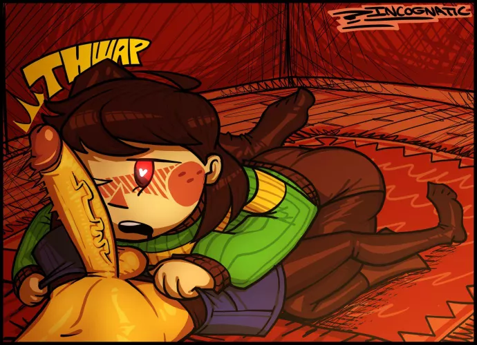 [Chara, Frisk?] Ready to Suck (@Incognatic on Twitter)
