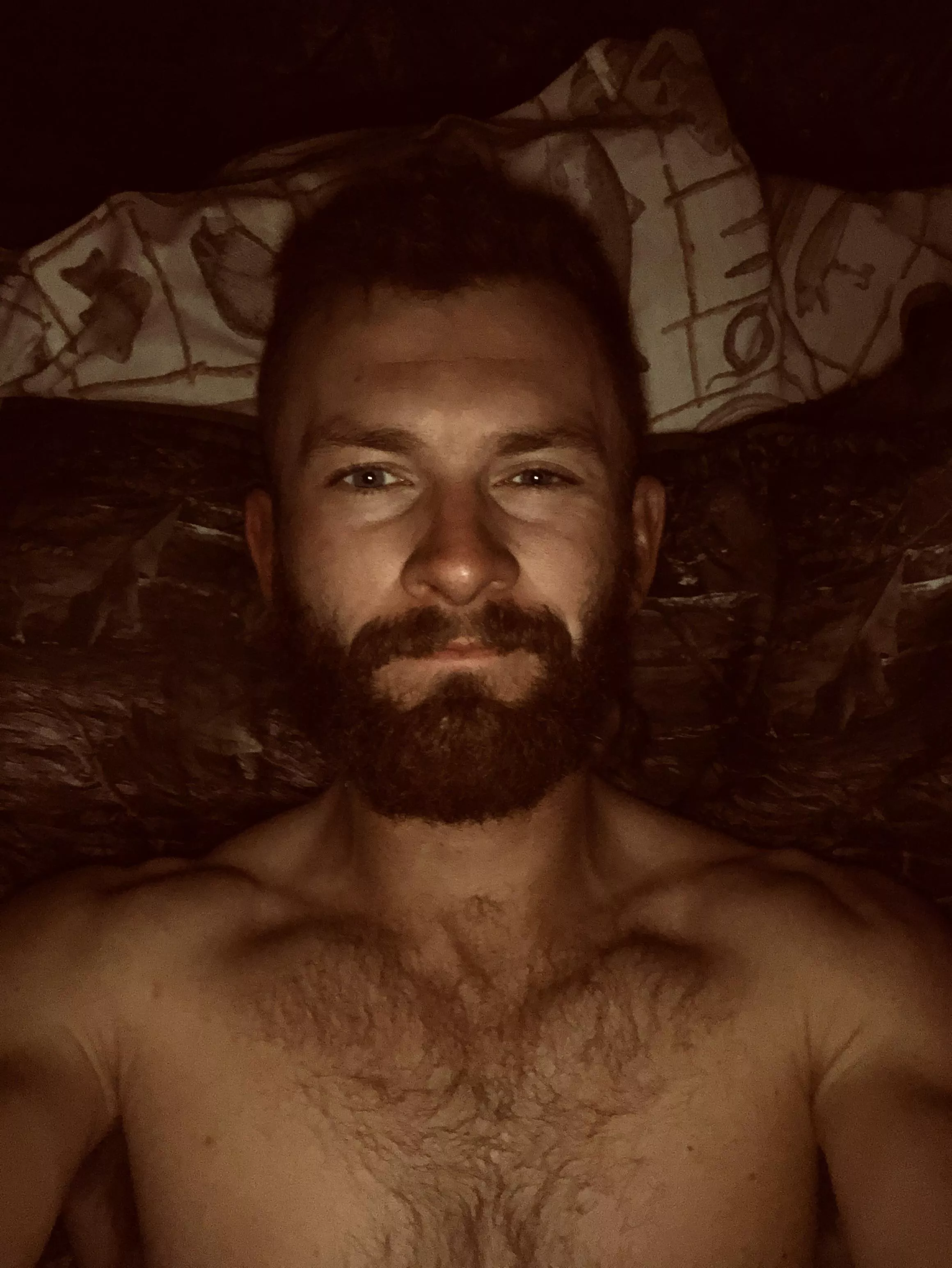 Hairy man in Sleeping bag...