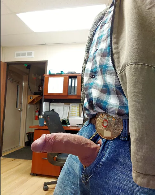 Hanging out in the morning waiting for a coworker to come walking through that door