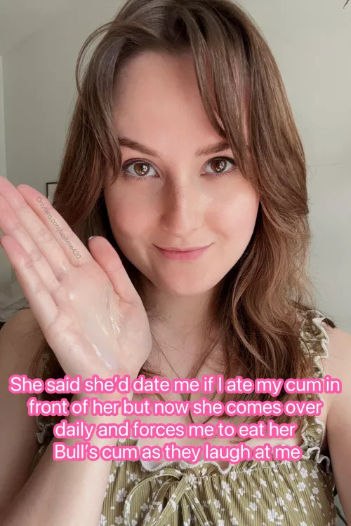 I’ve started to crave it… it’s even tastier when I’m eating it fresh from her pussy as he watches. Sometimes when I’m on my best behaviour he’ll unload directly into my mouth