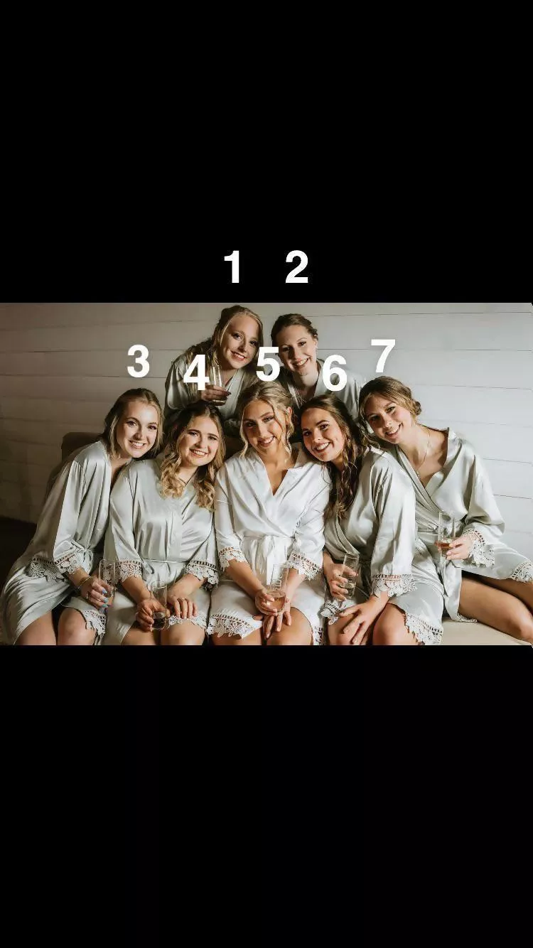 Rank in order of which bridesmaid you’d have riding you during the wedding