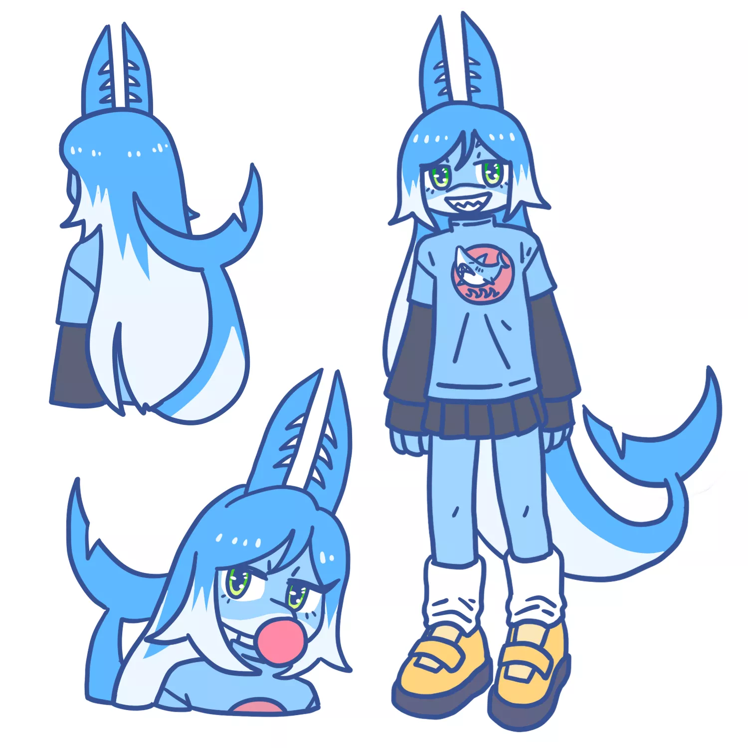 Sharkine 🦈💙 - art by me @shifugumi