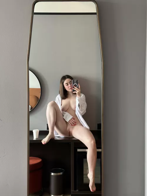 Spreading my legs for something hard to slide in