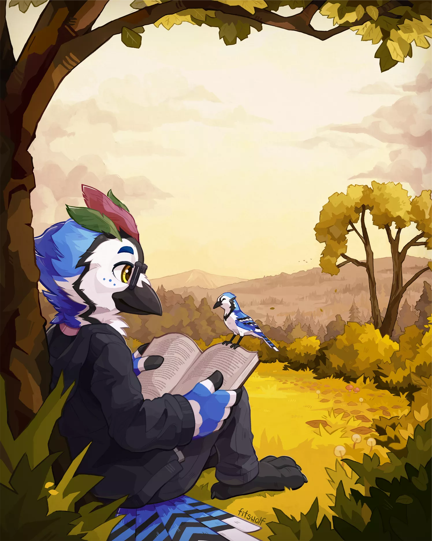 Under the tree (art by me)