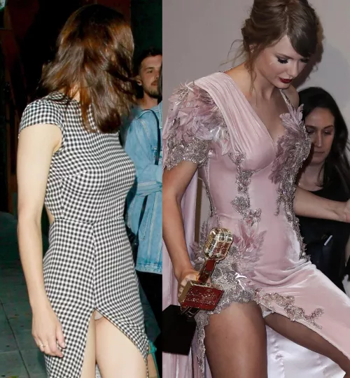 Alexandra Daddario vs Taylor Swift - Panty slip
