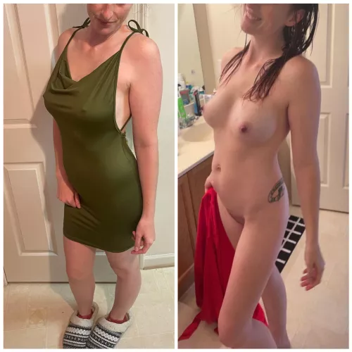 Dressed and undressed for fuck me friday
