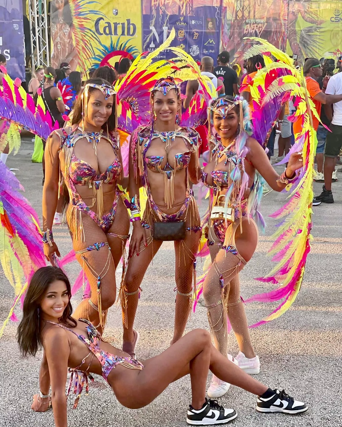 Four Posing At Local Carnival Celebration (IUTR)