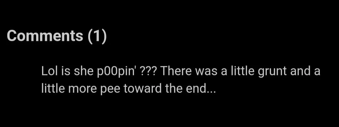 Guess she couldn't hold it in