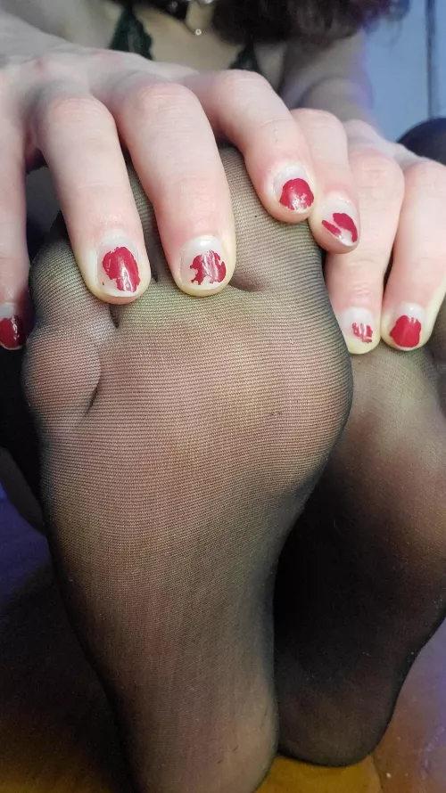 I'll redo my finger nails while I rest my feet on your face?