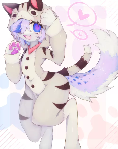 Kitty Kigurumi 🩷 (art by me, torapuff on twitter !!)