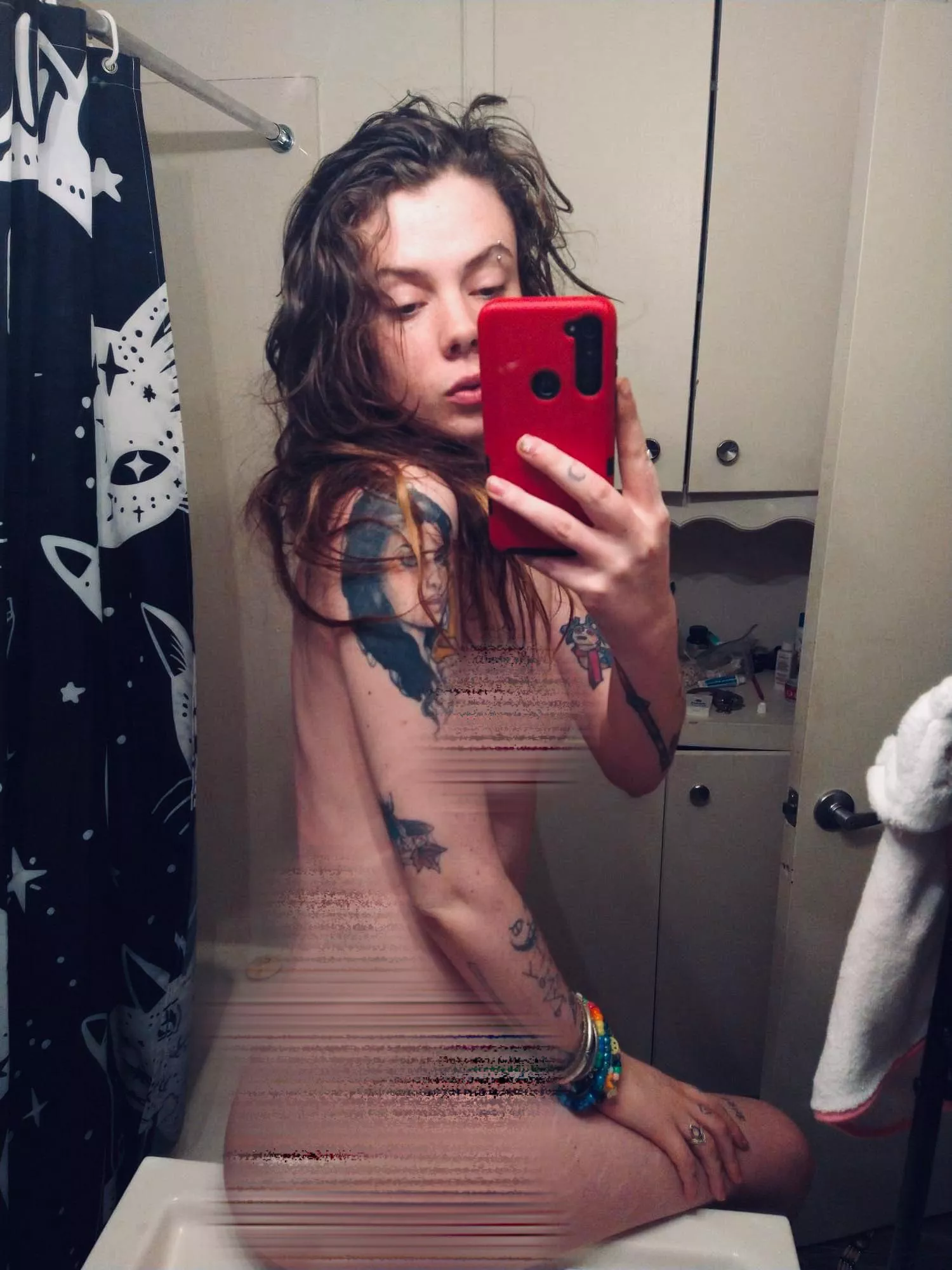 Little boy, you could never keep Me Satisfied. Go kneel in your cage in the corner and leave My pleasure to the Real Men.