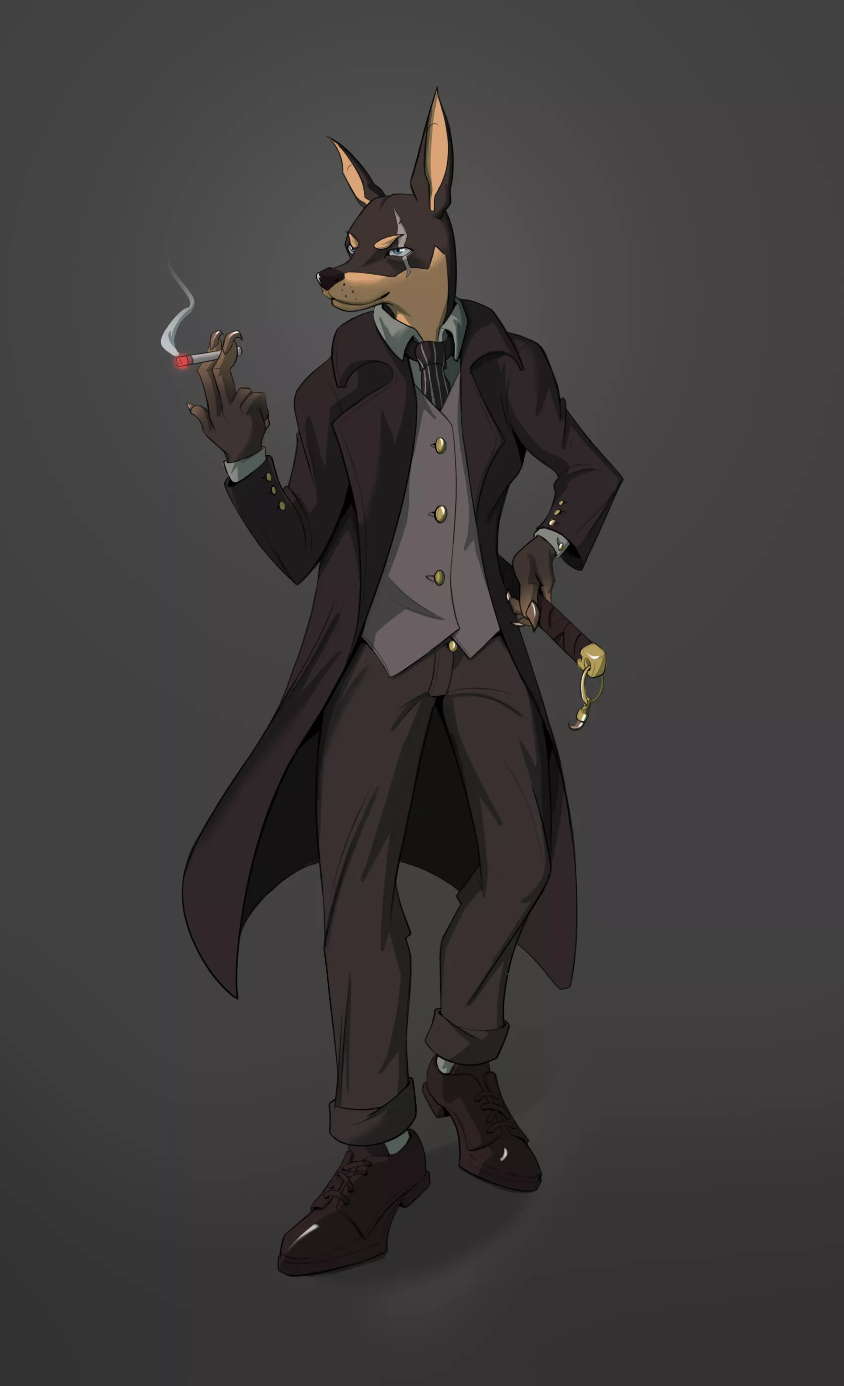 Meet Dobby! He is a secret detective who loves solving crimes! (art by me)