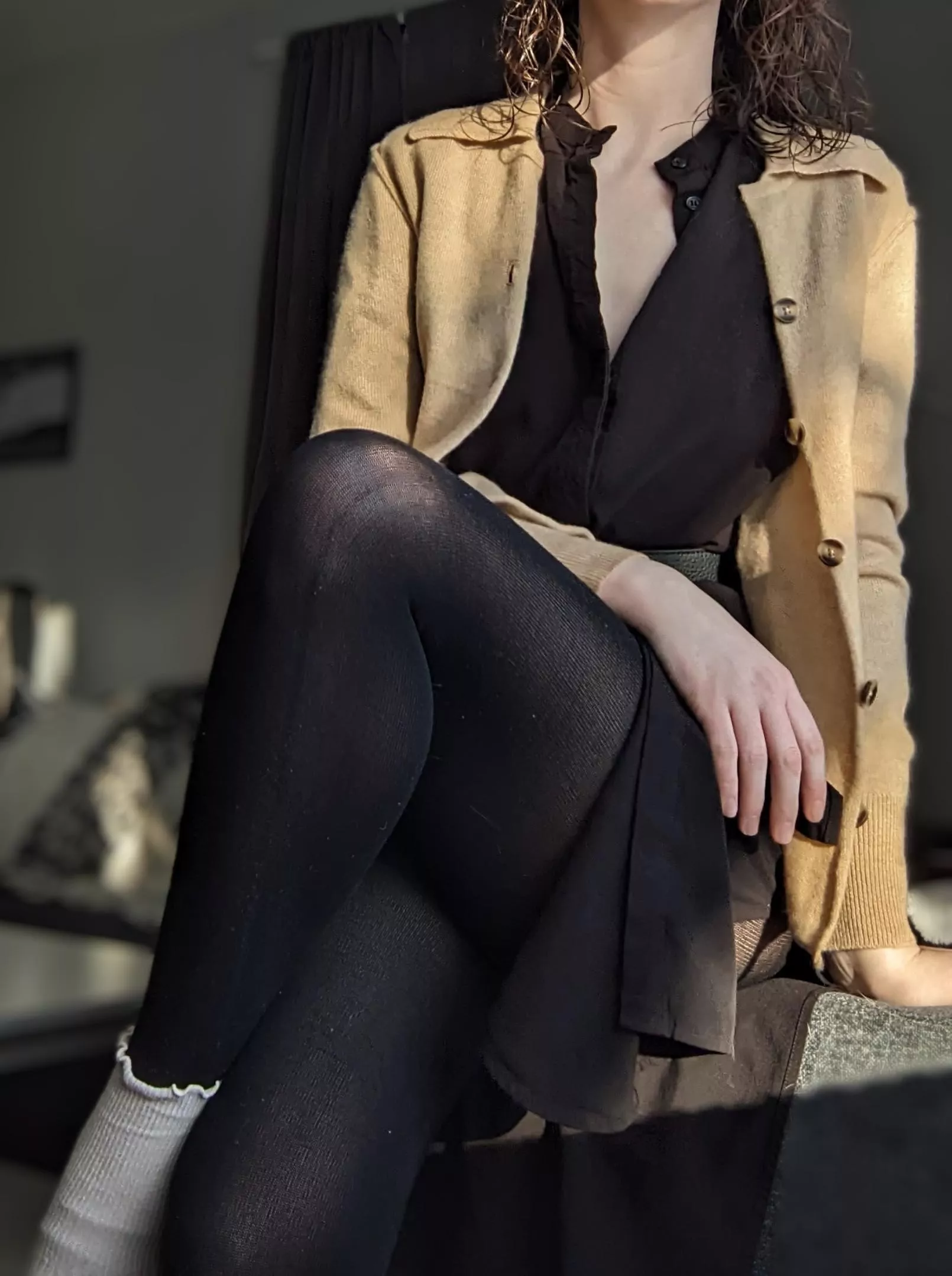 Tights help make skirts more spring appropriate [F]