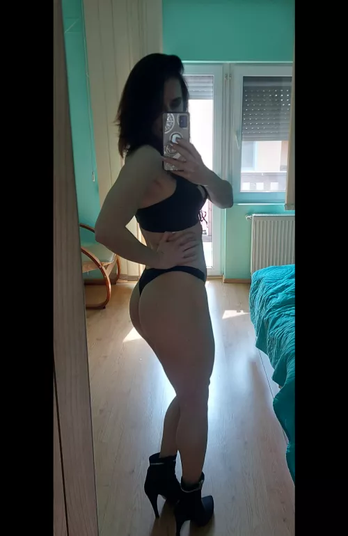 Trying on this new lingerie, I think I like it