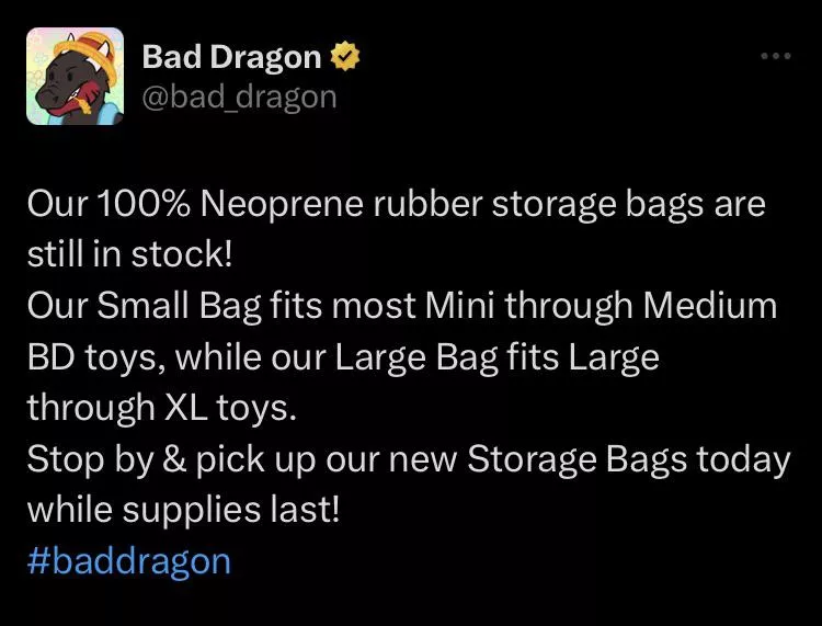 “While supplies last” does this mean they are never going to restock their storage bags?