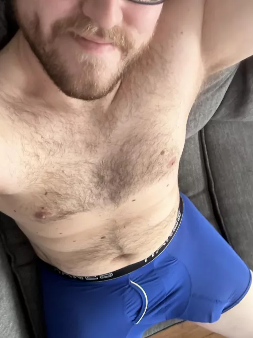 Work from home means clothing optional