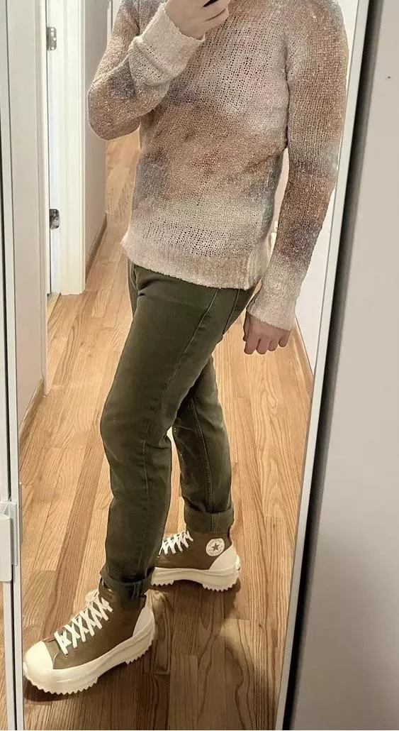 Would you have a hunch there are panties, a bra, thigh high socks, cage, and plug under this outfit?