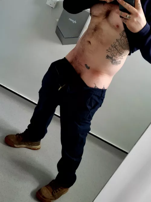 Would you meet a working dad in your work toilets ?