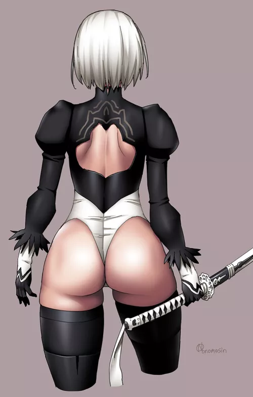2B's tight tush (onomeshin)