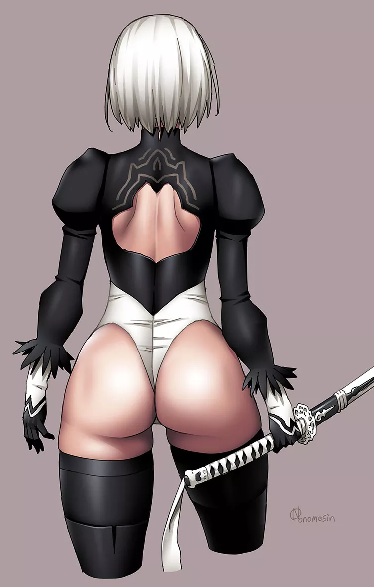 2B's tight tush (onomeshin)