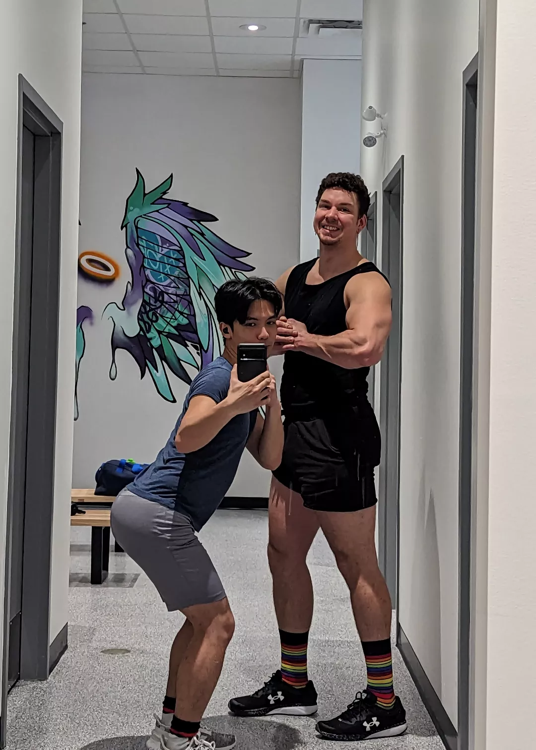 Couples who train together, gain together 😁❤️💪