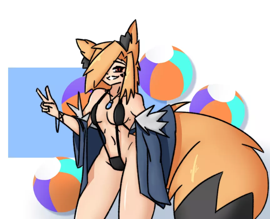Foxgirl on a sling bikini(OC)